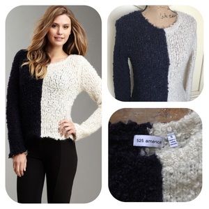 525 America Boucle Two Tone Sweater